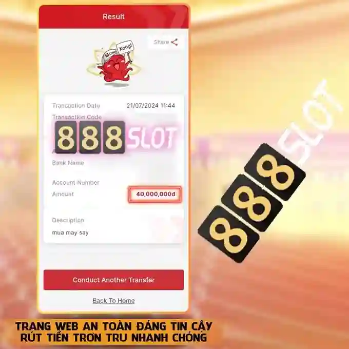 quy trình rút tiền Slot